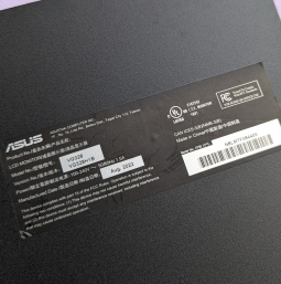ASUS TUF Gaming VG328H1B Model Sticker