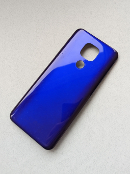 Кришка задня Motorola Moto G9 синя B-сток