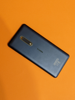 Кришка (корпус) Nokia 5 зі склом камери (А-сток) синя
