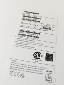 Коробка від MacBook Pro 16-inch A2485 (2021) - фото 2