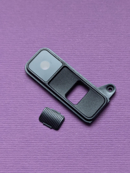 Скло камери в рамці LG K8 V (VS500) 2016 з кнопками чорне