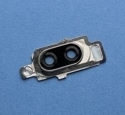 Скло на камеру LG V30 чорне з сірою рамкою