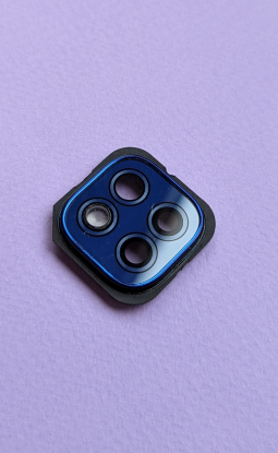 Скло камери в рамці Motorola Moto G9 Play синій колір