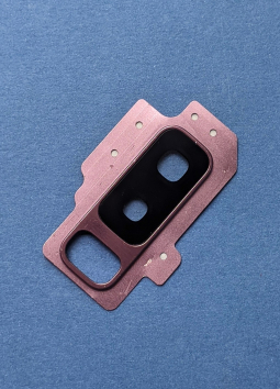 Стекло камеры Samsung Galaxy S9 Plus розовая рамка