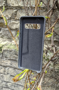 Чехол для Samsung Galaxy S10 - Fabric серый (тканевый) - фото 2