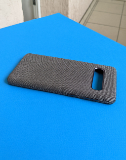 Чехол для Samsung Galaxy S10 - Fabric серый (тканевый) - фото 4