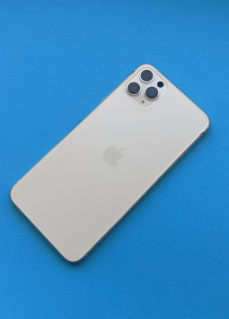 Корпус (кришка) Apple iPhone 11 Pro Max білий, рамка срібло в зборі (С-сток, є дефект)