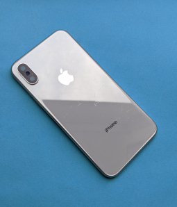 Корпус + кришка Apple iPhone X срібло + білий оригінал B-сток
