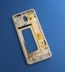 Рамка корпус Samsung Galaxy A8 a530f (2018) золотой А-сток - фото 6