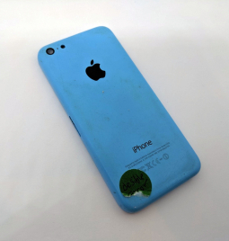 Корпус кришка Apple iPhone 5c синя C-сток