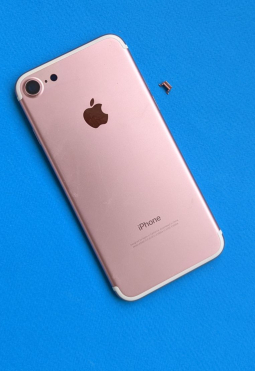 Корпус (кришка) Apple iPhone 7 рожевий C-сток (рожеве золото)
