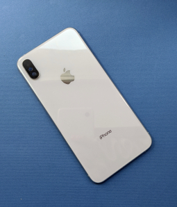кришка корпусу Apple iPhone XS Max біла серебро B-сток