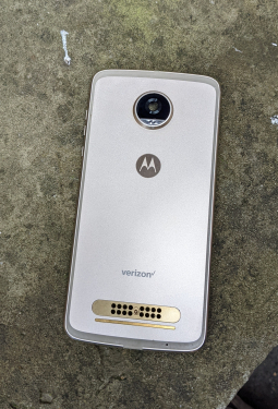 Кришка (корпус) + скло камери Motorola Moto Z2 Play (B-сток) золото