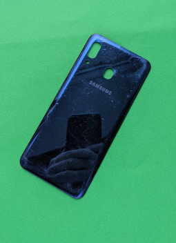 Кришка Samsung Galaxy A20 (sm-a205) синя С-сток