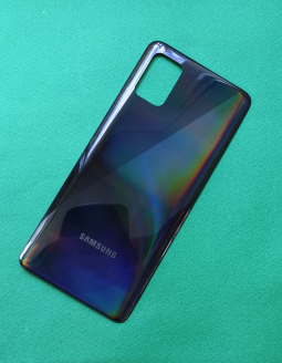 Крышка задняя Samsung Galaxy A51 чёрная (А-сток) prism crush black оригинал - фото 2