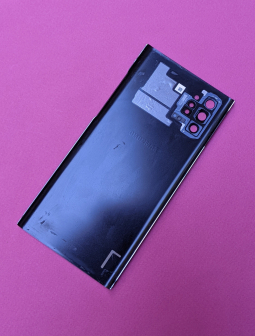 Кришка + скло камери Samsung Galaxy Note 10 Plus чорна (B-сток) оригінал чорна Aura Black - фото 2