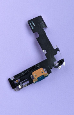  Шлейф порт зарядки нижній Apple iPhone 13 оригінал (синій конектор) - фото 2