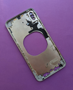 Корпус Apple iPhone XS Max у рамці сріблястого кольору, A-сток