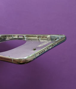 Рамка корпуса Apple iPhone XS Max каркас серебро А-сток - фото 2