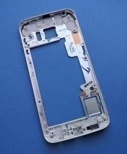 Рамка корпуса Samsung Galaxy S6 Edge серебро - фото 2