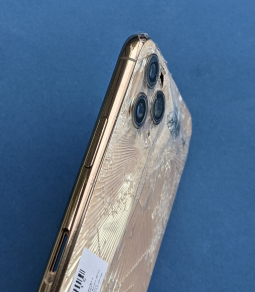 Рамка корпуса Apple iPhone 11 Pro Max золотая (B-сток) стекла камеры целые - фото 3