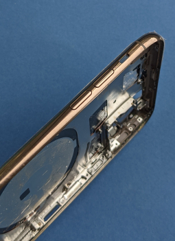 Рамка корпуса Apple iPhone 11 Pro Max золотая (B-сток) стекла камеры целые - фото 4