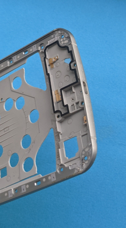 Рамка корпуса боковая Google Nexus 6 серебро B-сток - фото 5