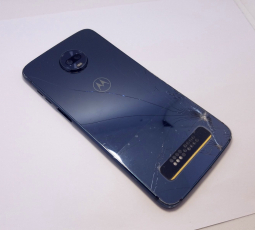 Рамка корпуса Motorola Moto Z3 Play синяя (B-сток)