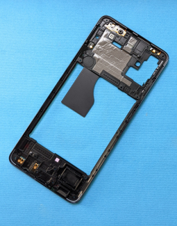 Рамка боковая часть корпуса Samsung Galaxy A51 чёрная prism crush black (А-сток) антенны сети - фото 2
