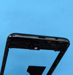 Рамка боковая часть корпуса Samsung Galaxy A51 чёрная prism crush black (А-сток) антенны сети - фото 5