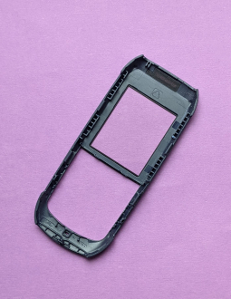 Стекло экрана Nokia 1616 в рамке тёмно-синей (передняя часть) А-сток - фото 2