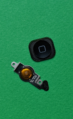 Кнопка меню шлейф + накладка Apple iPhone 5 чорна