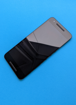 Дисплей (экран) Google Nexus 6p чёрный в рамке оригинал с разборки (А-сток)