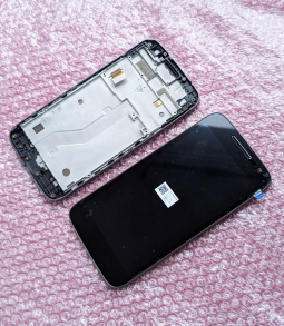 Дисплей (екран) Motorola Moto G4 Play оригінал в рамці чорний новий