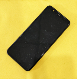 Дисплей (екран) Google Pixel 4 XL чорний (B-сток) в рамці
