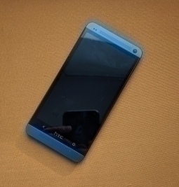 Дисплей (екран) HTC One M7 синій (А-сток)