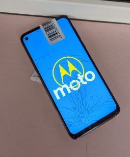 Дисплей під відновлення (биток) Motorola Moto G Power 2020 дефектний (скло з тріщинами)