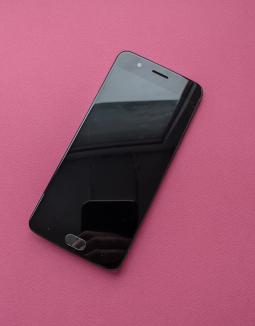 Дисплей (екран) OnePlus 5 в рамці + сканер відбитку А-сток чорний