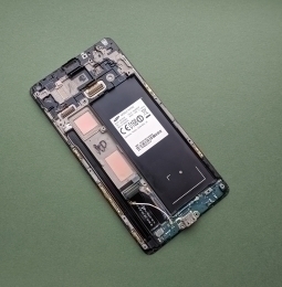 Дисплей (экран) Samsung Galaxy Note 4 n910f  (А-сток) в рамке серый - фото 2