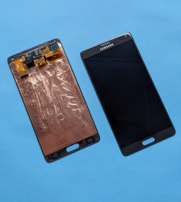 Дисплей (екран) Samsung Galaxy Note 4 чорний оригінал А-сток