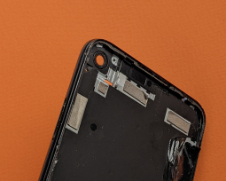 Средняя часть корпуса Motorola Moto G Stylus (2020) рамка боковая (C-сток) чёрная - фото 3