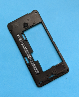 Середня частина корпусу Nokia Lumia 630 / 635 чорна скло камери