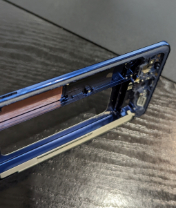 Рамка корпусу бокова Samsung Galaxy Note 9 n960f синя оригінал (B-сток) Ocean Blue - фото 3