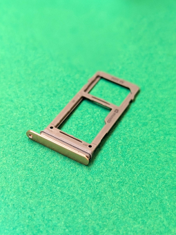Sim Holder Samsung Galaxy S9 Gold 1 Sim B Stock