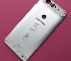 Крышка (корпус) Google Nexus 6p серебро (B-сток) оригинал