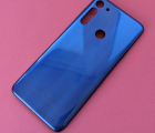 Кришка Motorola Moto G8 оригінал синя (А-сток)