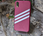 Чохол для Apple iPhone XS - Adidas 3-Stripes Maroon Red