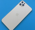 Корпус (крышка) Apple iPhone 11 Pro Max белый, рамка серебро в сборе (С-сток, есть дефект)