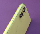 Рамка корпуса Apple iPhone 11 желтая С-сток (стекло камеры треснутое) - фото 3