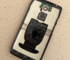 Крышка Motorola Droid Turbo кевлар B-сток чёрная - фото 2